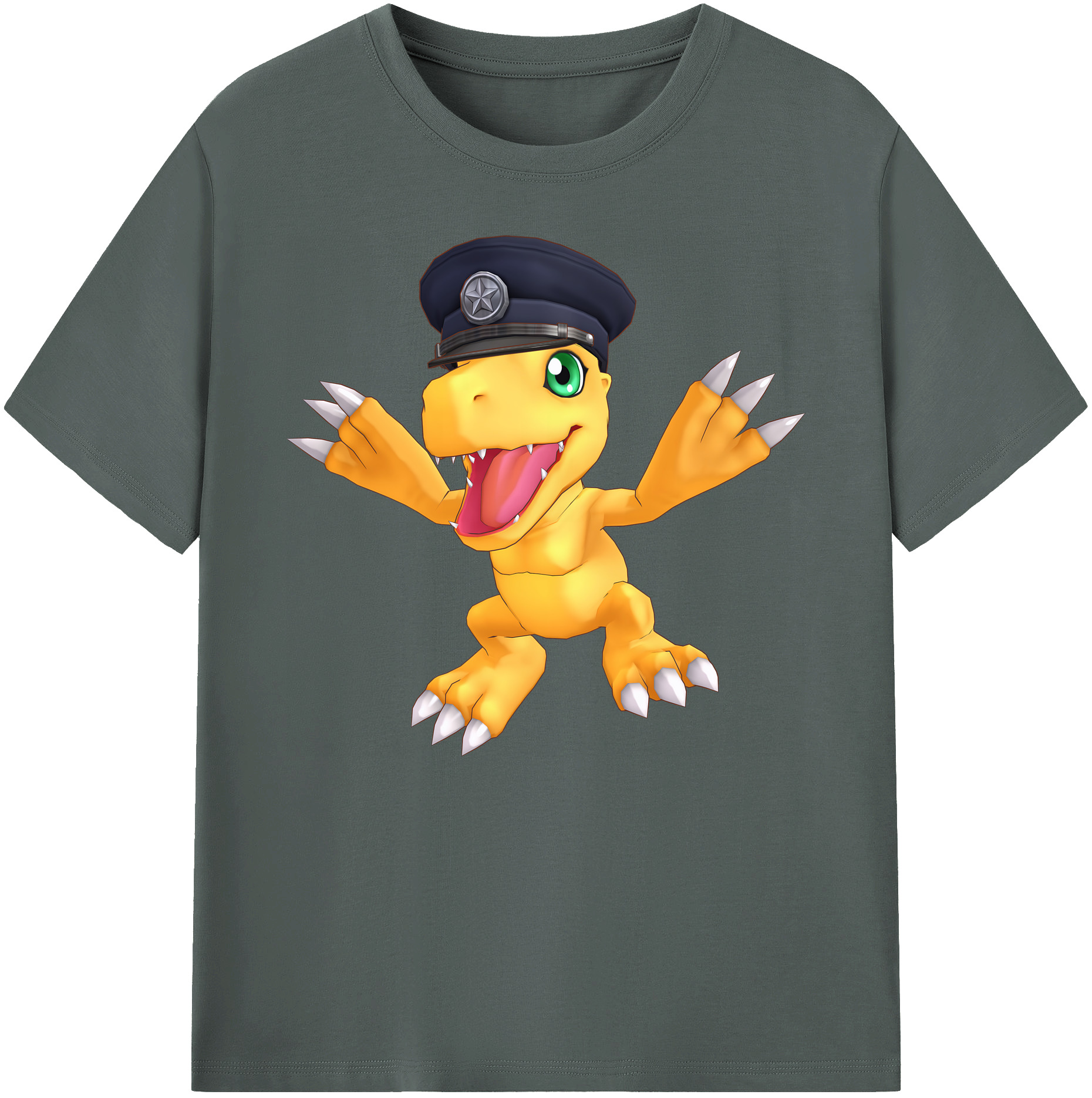 （画像用） Digimon デジタルモンスター/デジモン 綿100％ メンズ半袖Tシャツ｜肌触りやわらか＆通気性